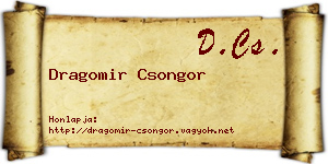 Dragomir Csongor névjegykártya